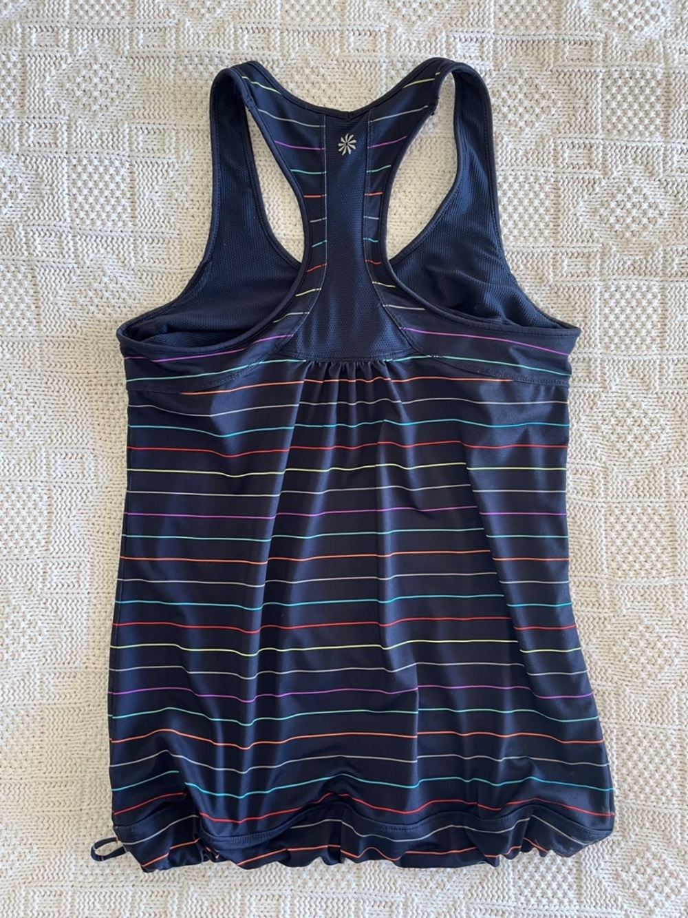 Athleta Racerback Tinker Tank Top Side Tie Built In Bra Padded Athletic Top Sz M - Picture 9 of 11